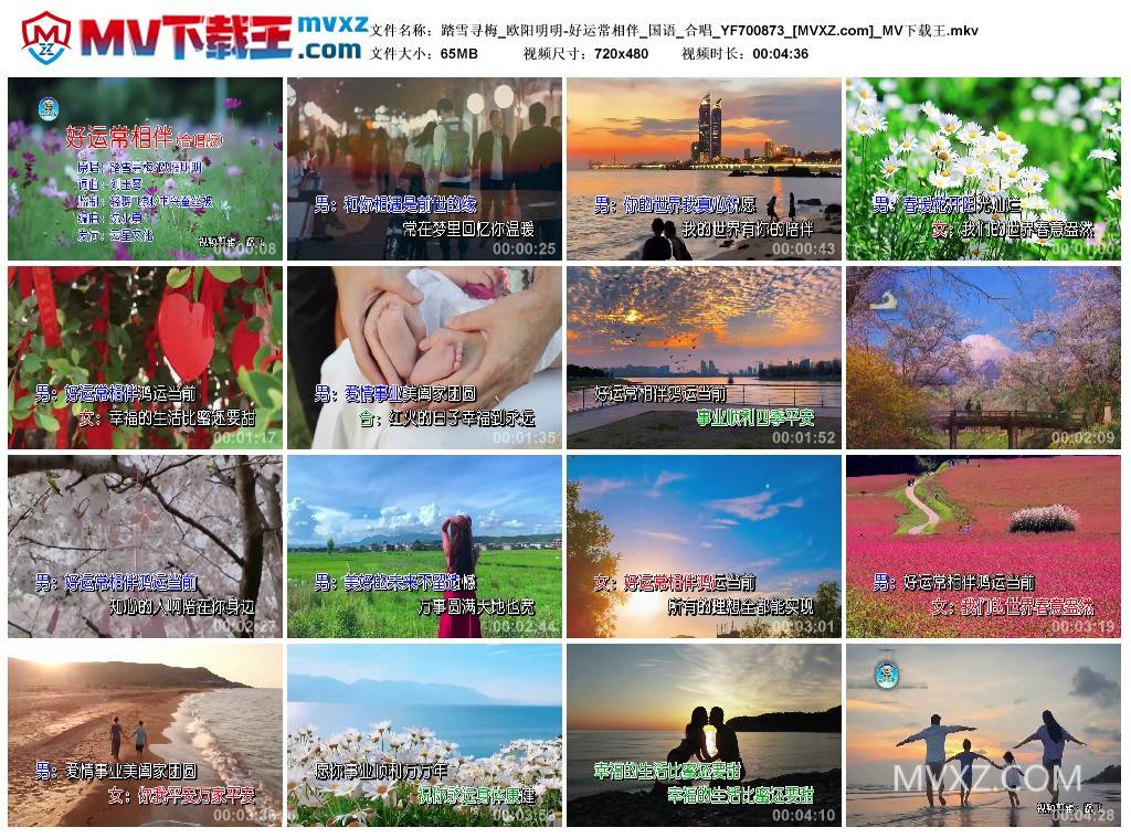 踏雪寻梅_欧阳明明-好运常相伴_国语_合唱_YF700873